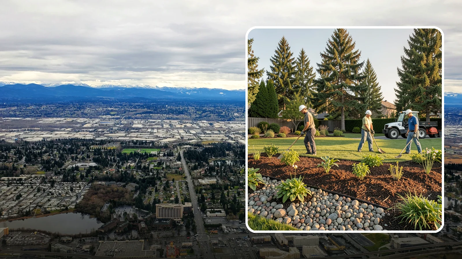 Compost Installation in SeaTac, King County, WA - A rich compost top-dress that feeds soil and revitalizes tired beds and lawns.