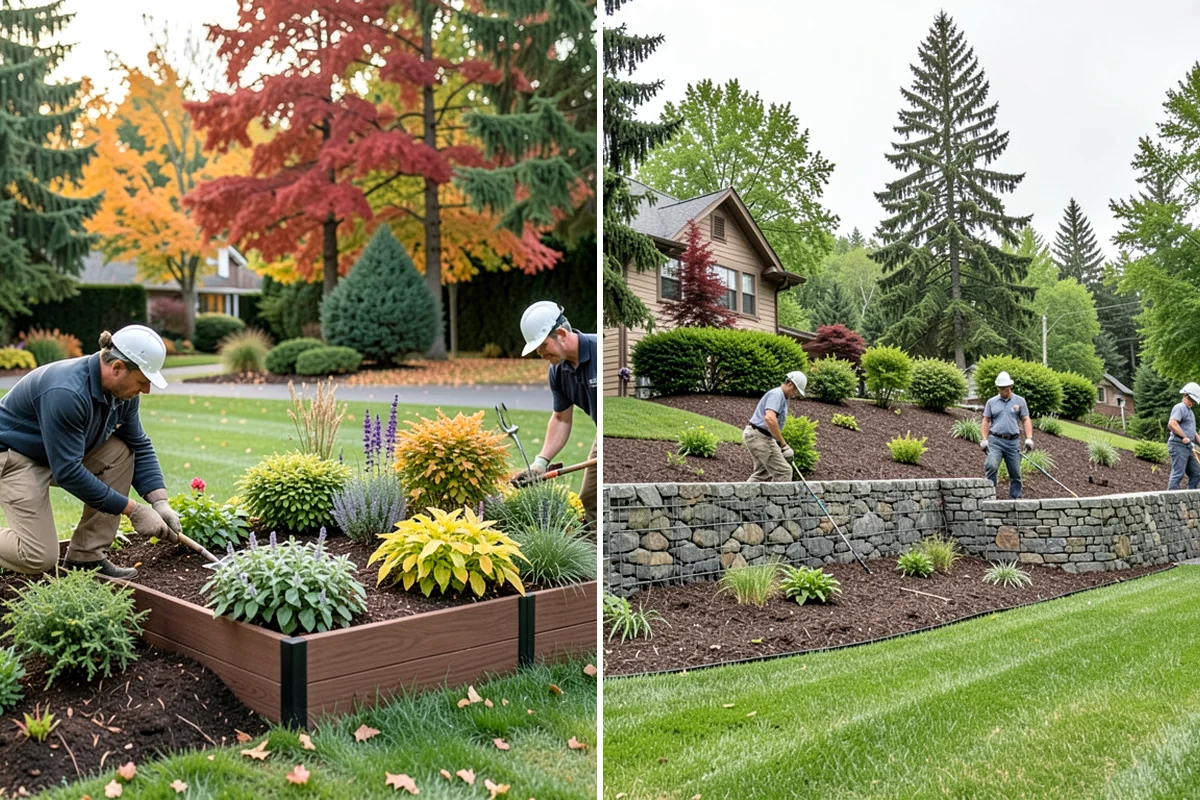 Compost Installation in SeaTac, King County, WA - Assess bed or lawn areas and clear surface debris