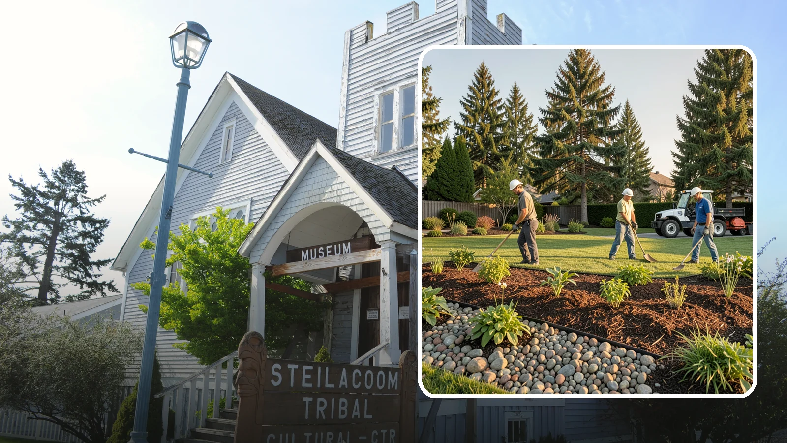 Compost Installation in Steilacoom, Pierce County, WA - A rich compost top-dress that feeds soil and revitalizes tired beds and lawns.