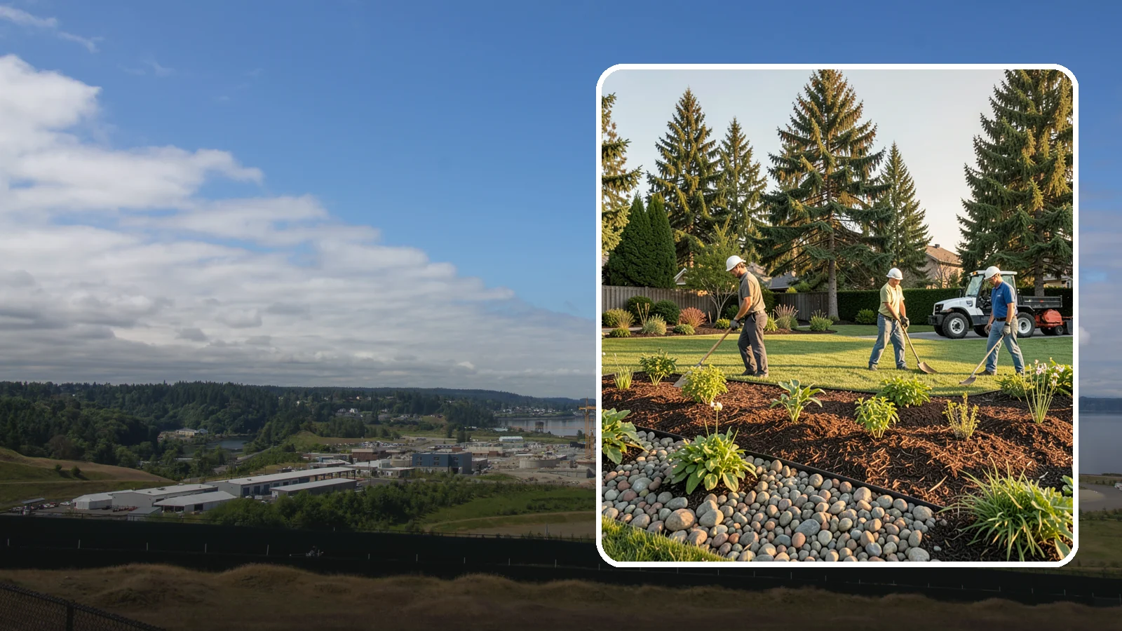 Compost Installation in University Place, Pierce County, WA - A rich compost top-dress that feeds soil and revitalizes tired beds and lawns.