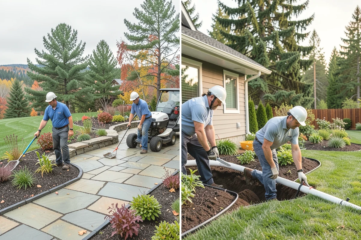 Compost Installation in University Place, Pierce County, WA - Assess bed or lawn areas and clear surface debris