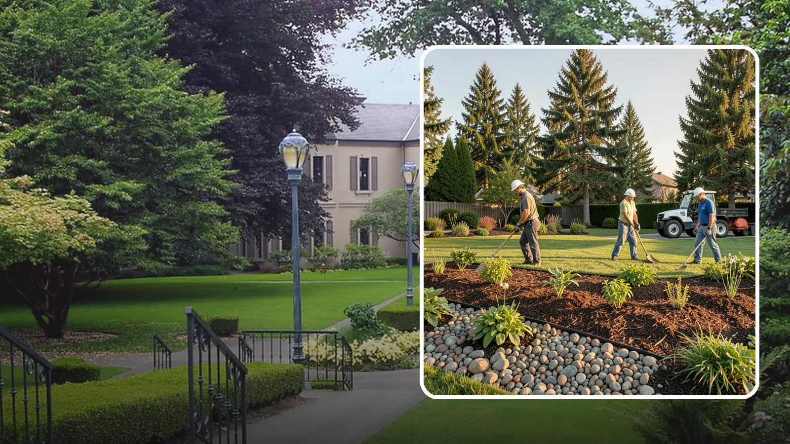 Compost Installation in Woodinville, King County, WA - A rich compost top-dress that feeds soil and revitalizes tired beds and lawns.