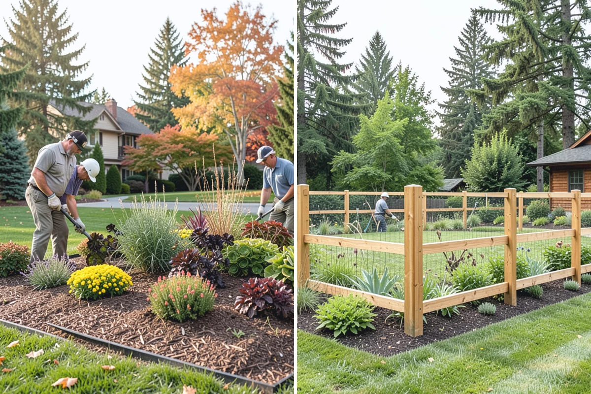 Compost Installation in Woodinville, King County, WA - Assess bed or lawn areas and clear surface debris