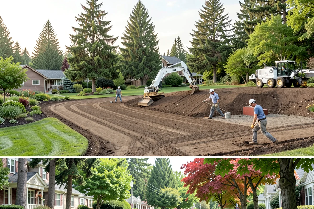 Compost Mulch Installation in Beaux Arts Village, King County, WA - Compost is best top-dressed in early spring to fuel new growth and again in fall to rebuild soil ahead of the wet Northwest...
