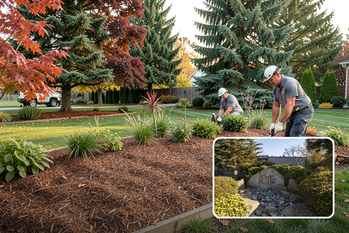 Compost Mulch Installation in Clyde Hill, King County, WA - Feeds soil and plants as it breaks down