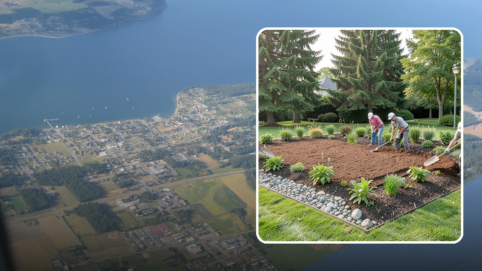 Compost Mulch Installation in Coupeville, Island County, WA - We install a nutrient-rich compost mulch layer that feeds your soil while suppressing weeds and holding moisture.