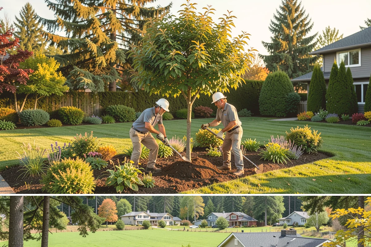 Compost Mulch Installation in Lyman, Skagit County, WA - Compost is best top-dressed in early spring to fuel new growth and again in fall to rebuild soil ahead of the wet Northwest...