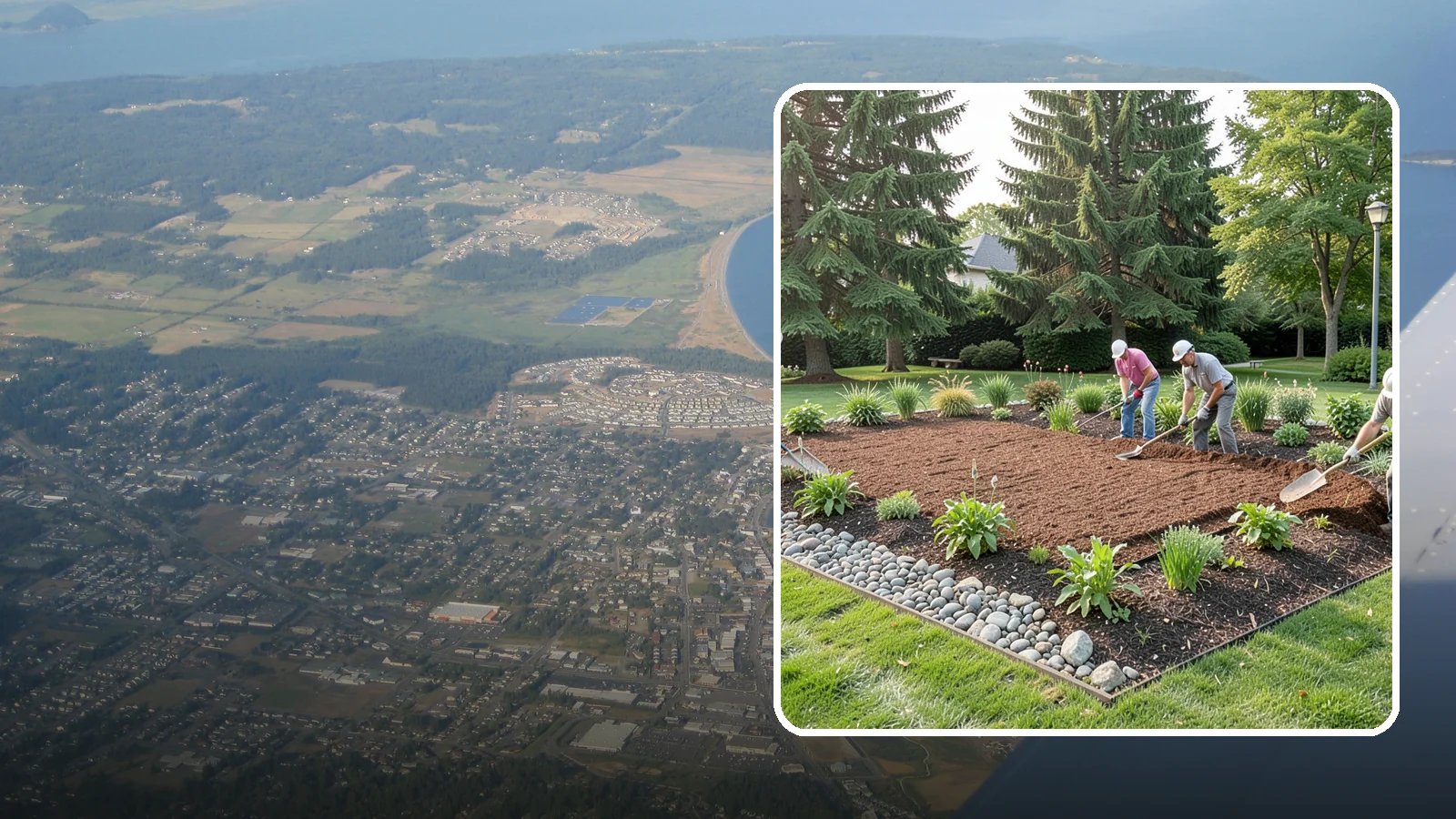 Compost Mulch Installation in Oak Harbor, Island County, WA - We install a nutrient-rich compost mulch layer that feeds your soil while suppressing weeds and holding moisture.