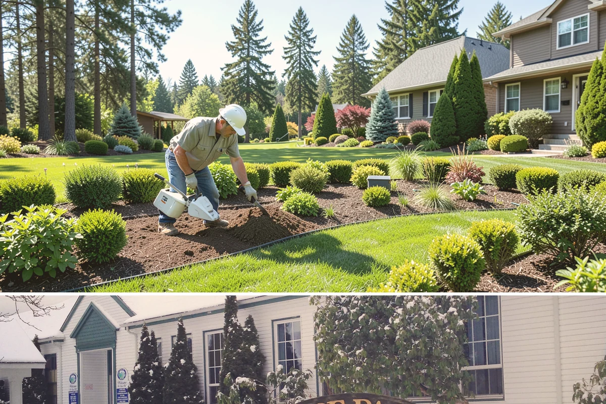 Compost Mulch Installation in Pacific, King County, WA - Compost is best top-dressed in early spring to fuel new growth and again in fall to rebuild soil ahead of the wet Northwest...