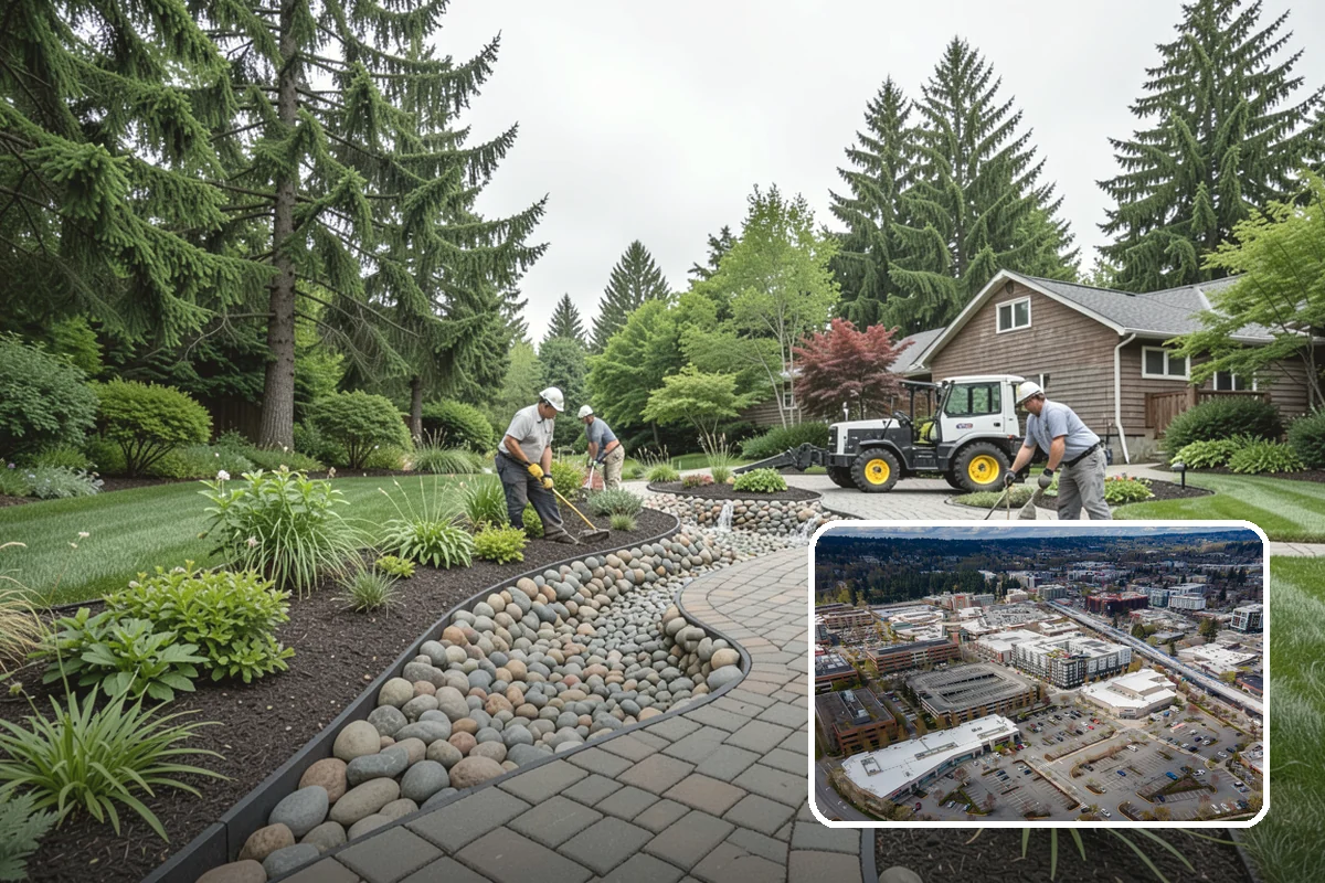 Compost Mulch Installation in Redmond, King County, WA - Feeds soil and plants as it breaks down