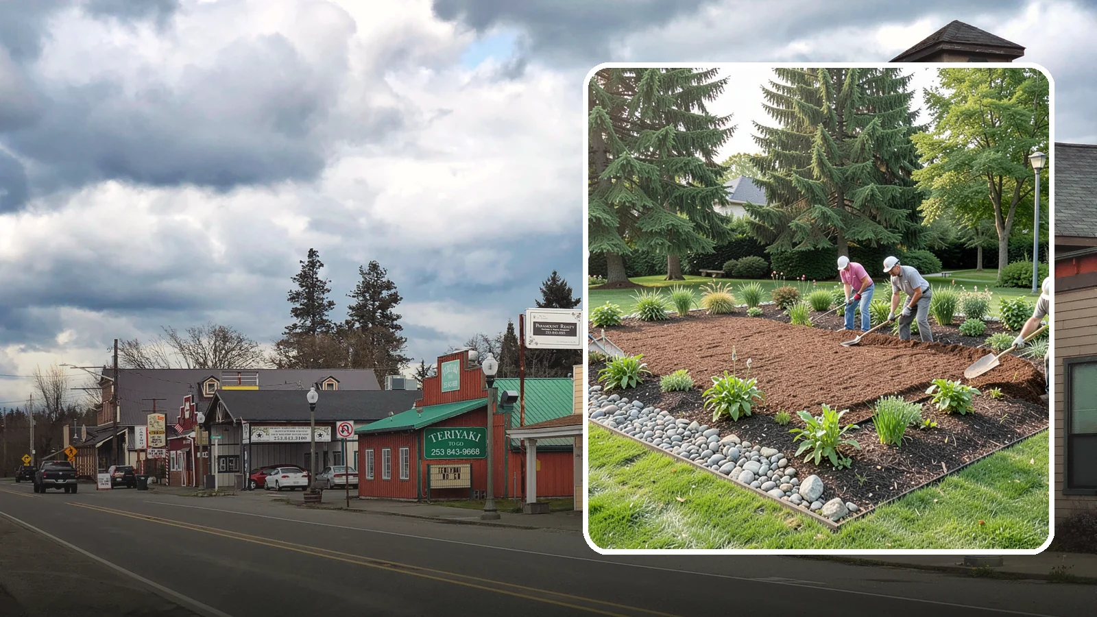 Compost Mulch Installation in Roy, Pierce County, WA - We install a nutrient-rich compost mulch layer that feeds your soil while suppressing weeds and holding moisture.