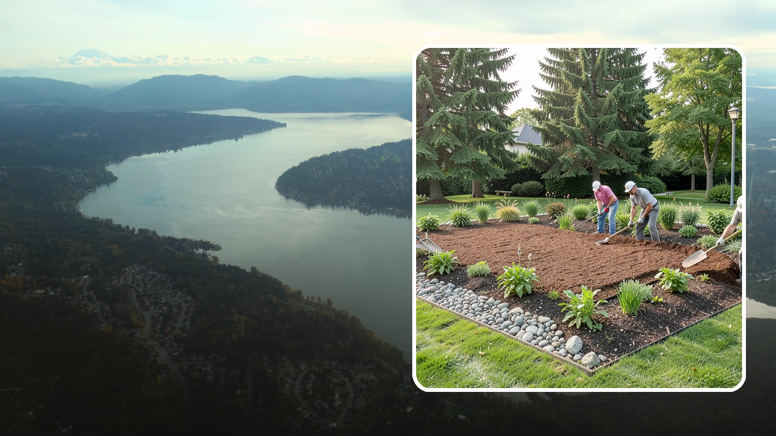 Compost Mulch Installation in Sammamish, King County, WA - We install a nutrient-rich compost mulch layer that feeds your soil while suppressing weeds and holding moisture.