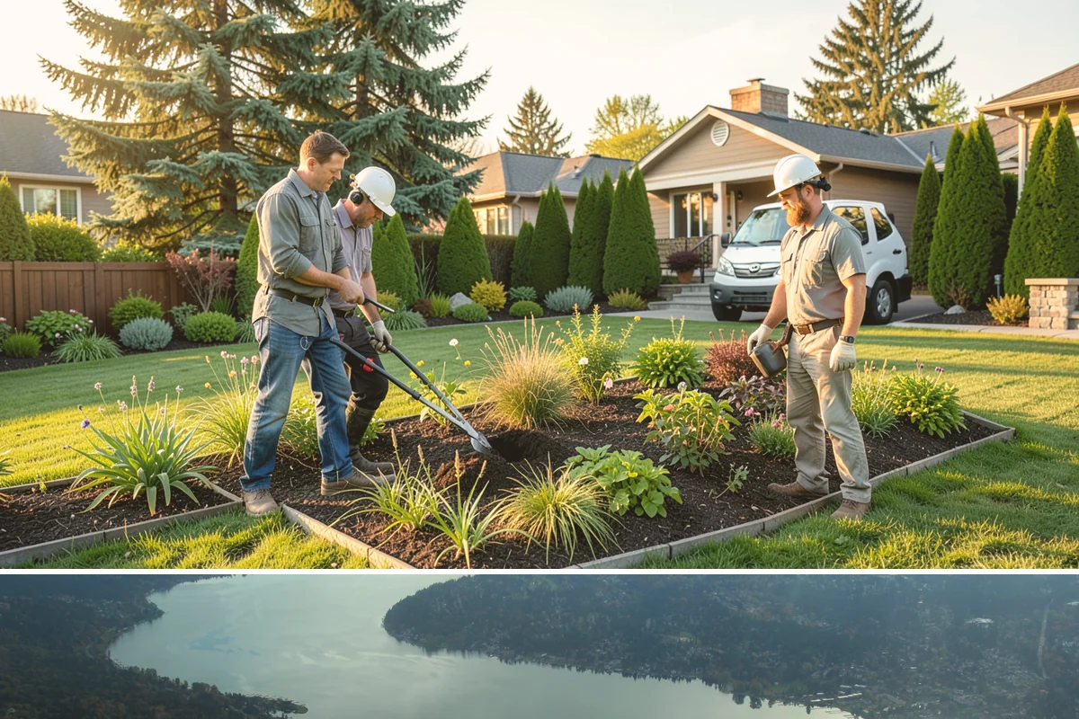 Compost Mulch Installation in Sammamish, King County, WA - Compost is best top-dressed in early spring to fuel new growth and again in fall to rebuild soil ahead of the wet Northwest...