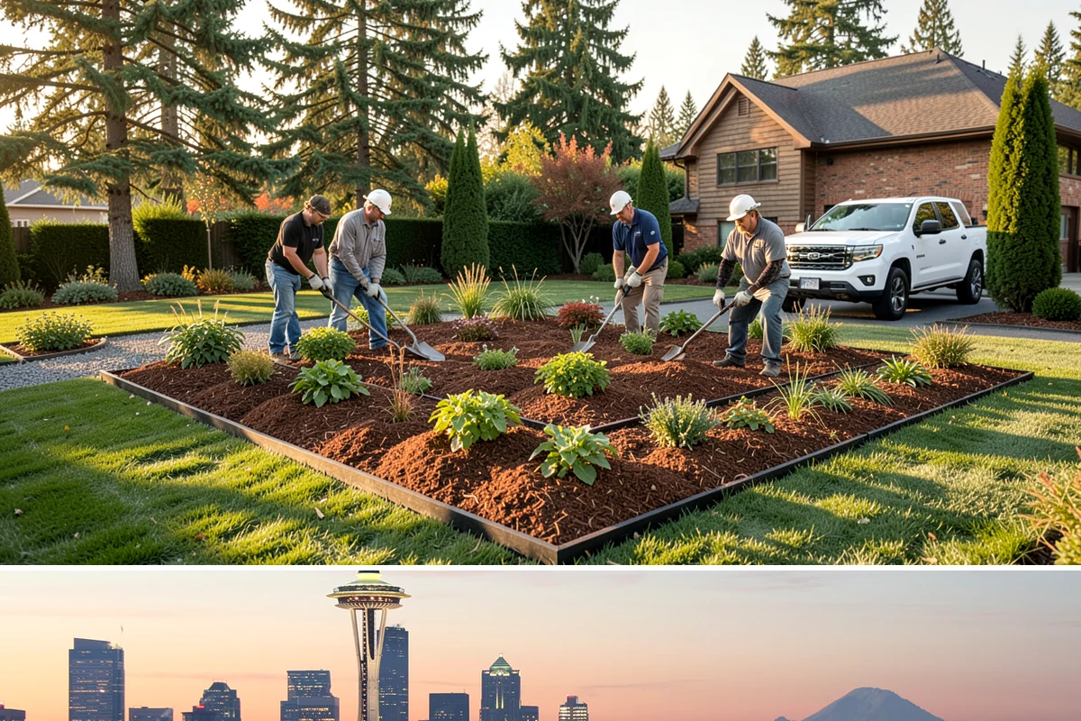 Compost Mulch Installation in Seattle, King County, WA - Compost is best top-dressed in early spring to fuel new growth and again in fall to rebuild soil ahead of the wet Northwest...