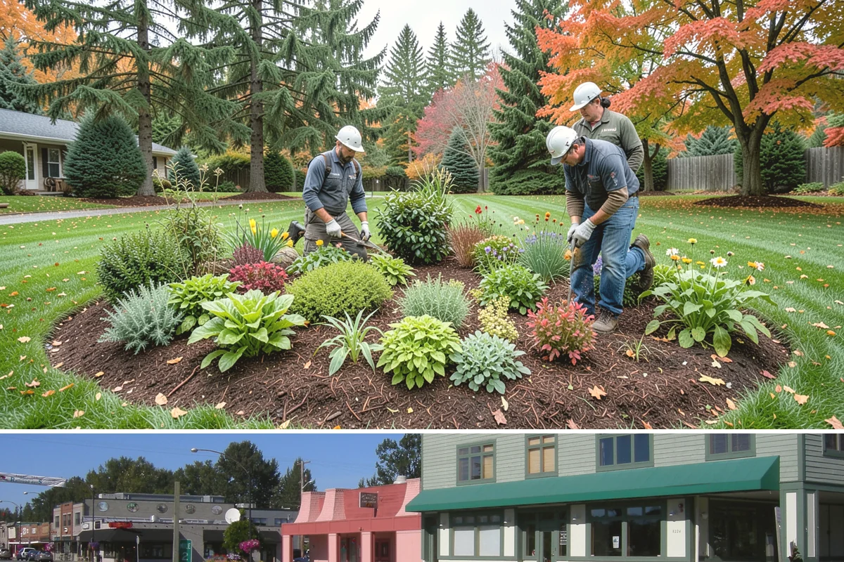 Compost Mulch Installation in Snoqualmie, King County, WA - Compost is best top-dressed in early spring to fuel new growth and again in fall to rebuild soil ahead of the wet Northwest...