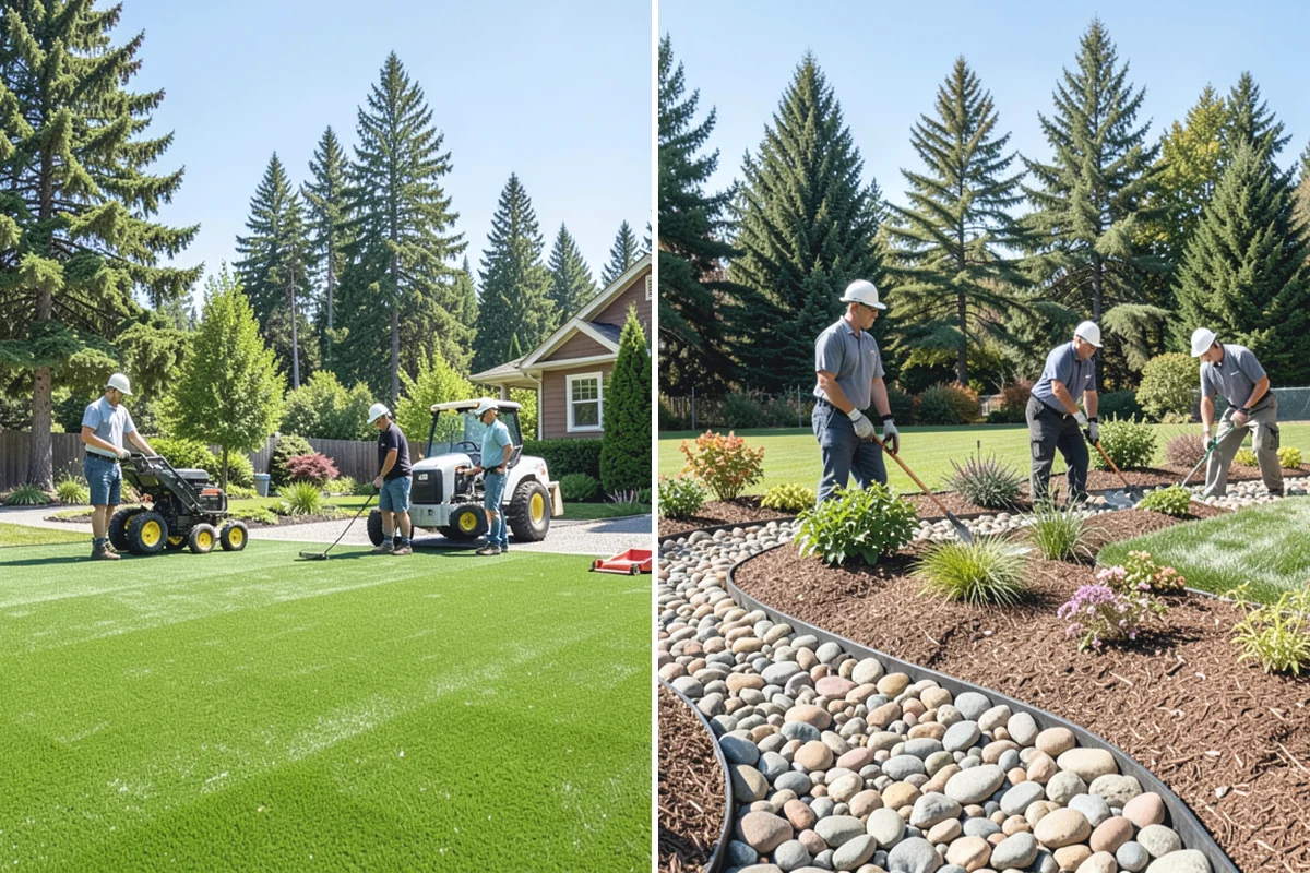 Concrete Block Retaining Wall in Beaux Arts Village, King County, WA - Excavate and grade the slope