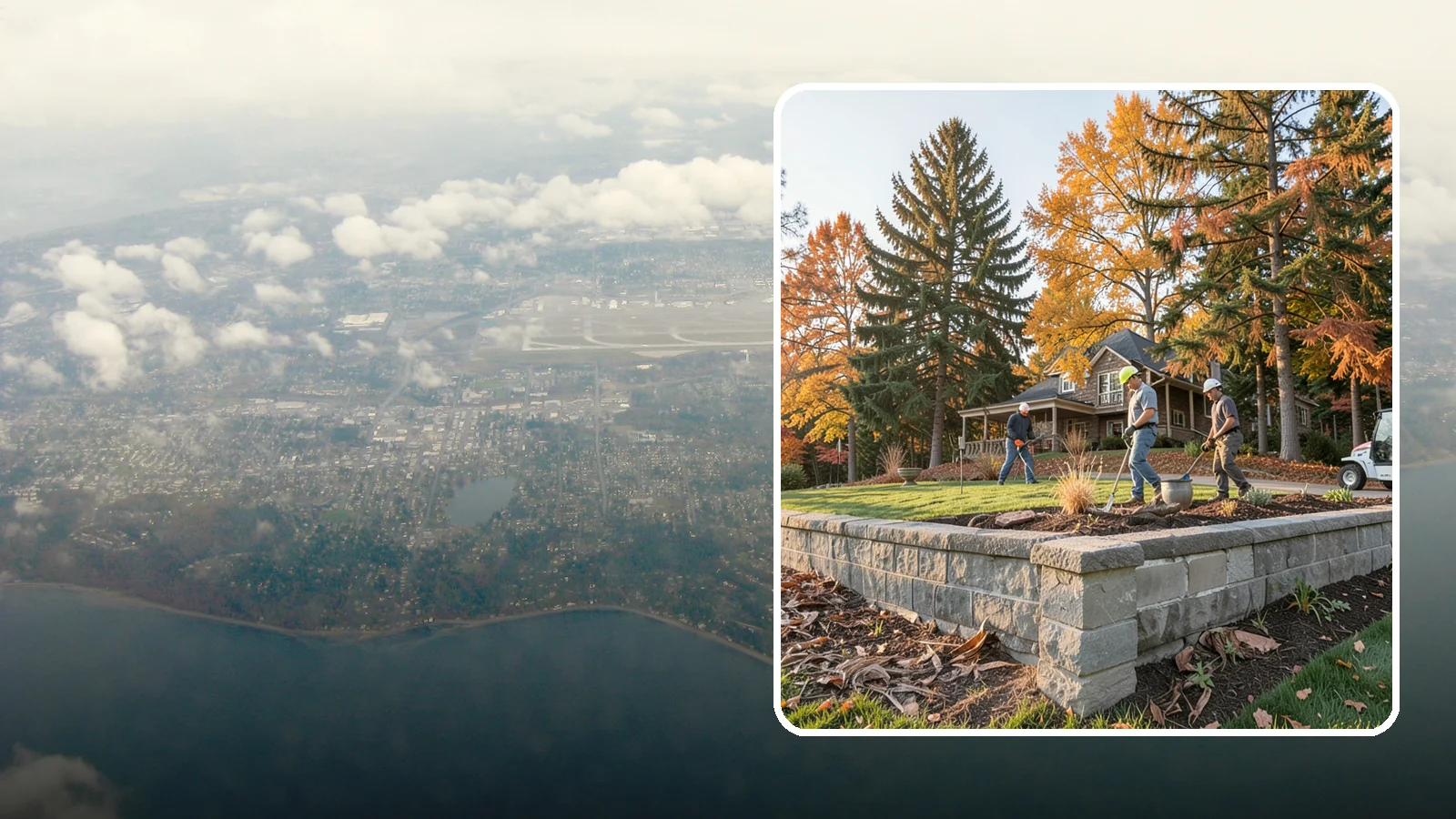 Concrete Block Retaining Wall in Burien, King County, WA - A durable, cost-effective retaining wall built from manufactured concrete blocks engineered to hold back sloped soil across...