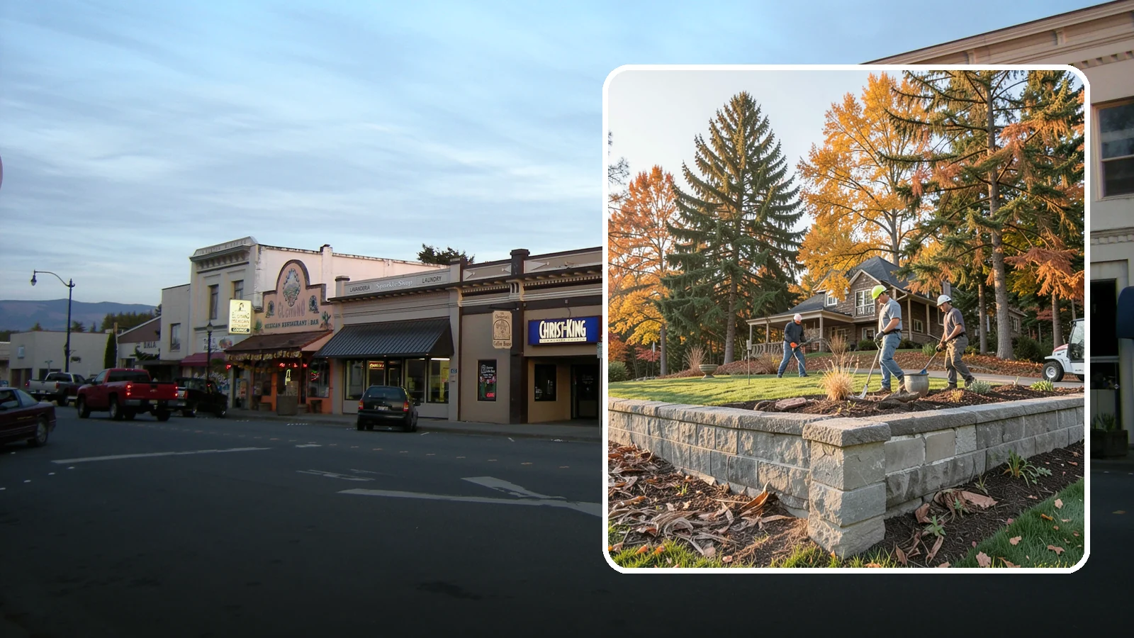 Concrete Block Retaining Wall in Burlington, Skagit County, WA - A durable, cost-effective retaining wall built from manufactured concrete blocks engineered to hold back sloped soil across...