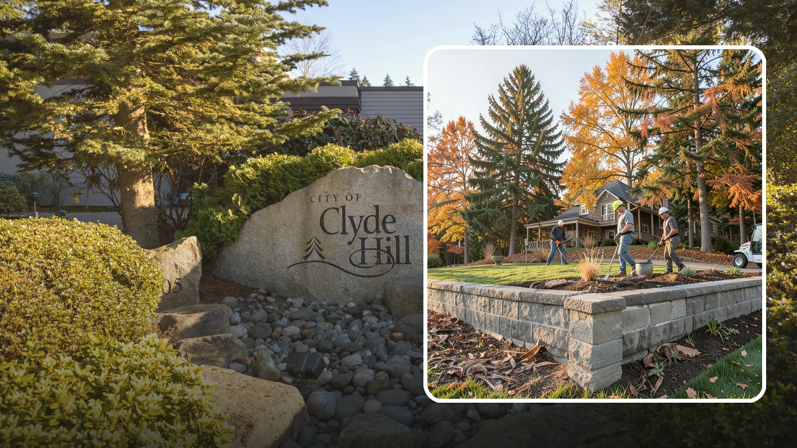 Concrete Block Retaining Wall in Clyde Hill, King County, WA - A durable, cost-effective retaining wall built from manufactured concrete blocks engineered to hold back sloped soil across...