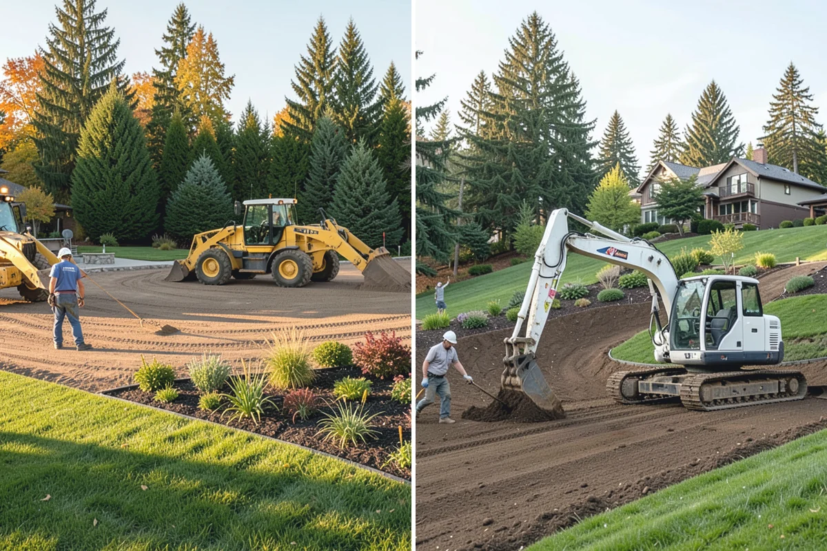 Concrete Block Retaining Wall in Coupeville, Island County, WA - Excavate and grade the slope