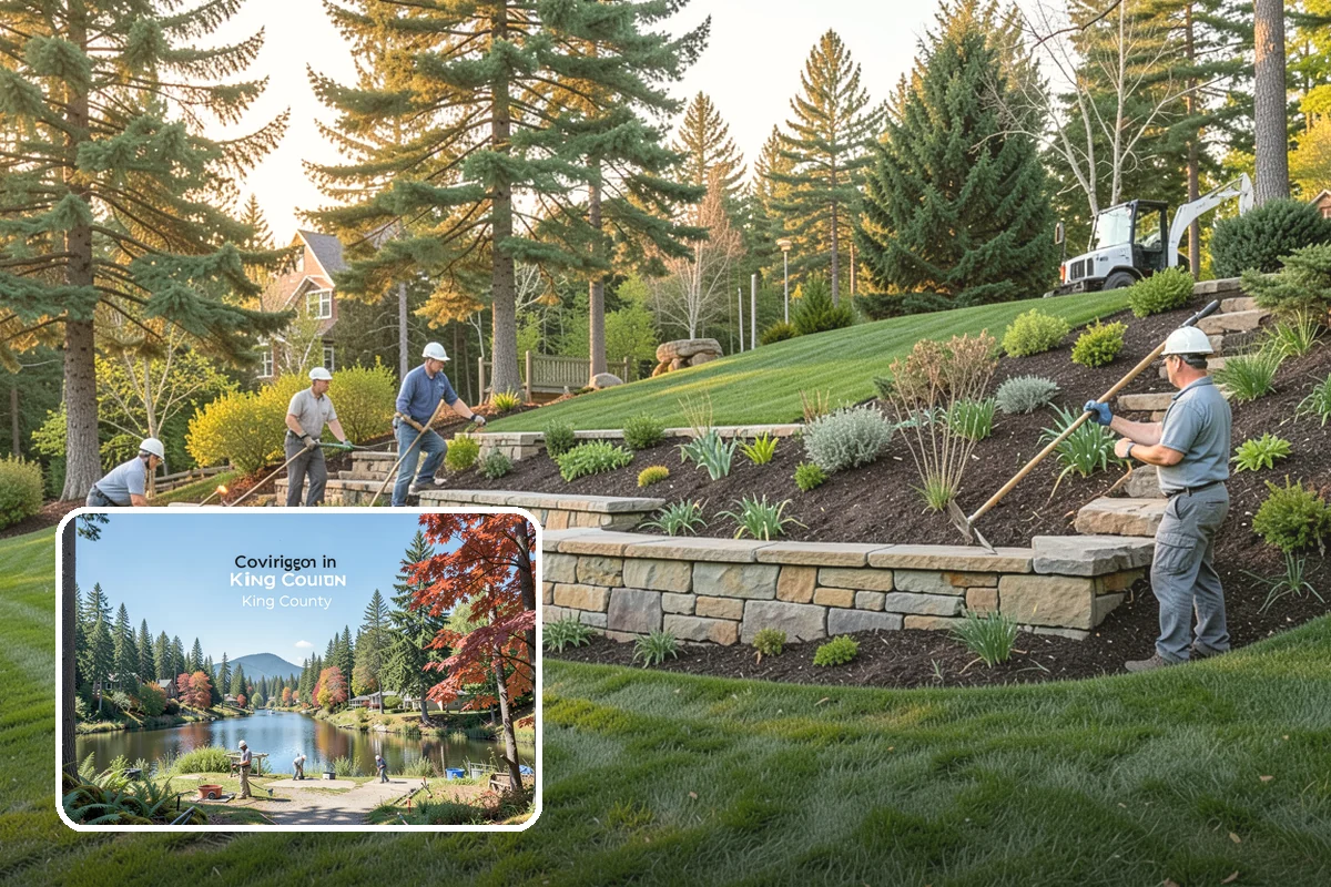 Concrete Block Retaining Wall in Covington, King County, WA - Affordable per-square-foot cost compared to natural stone