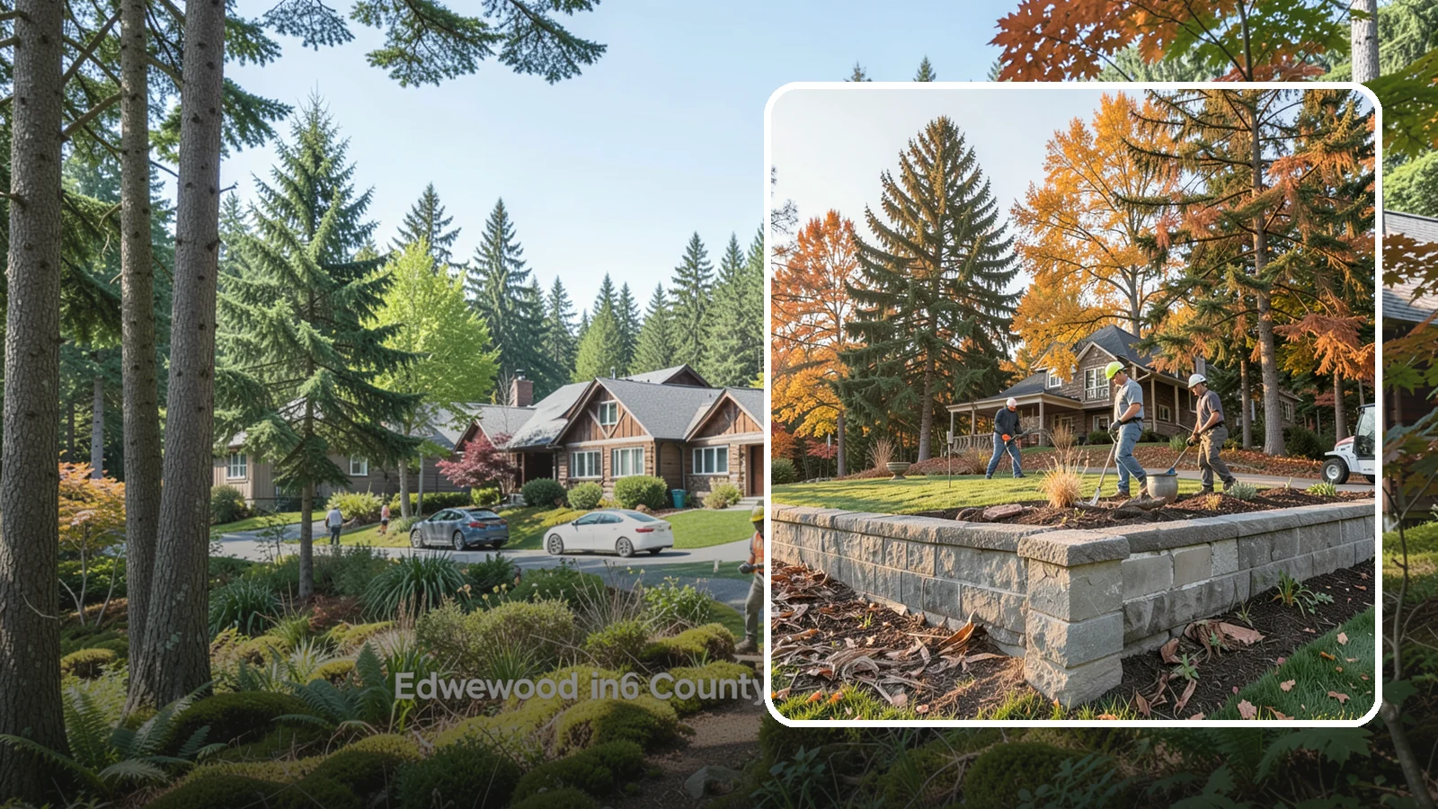 Concrete Block Retaining Wall in Edgewood, Pierce County, WA - A durable, cost-effective retaining wall built from manufactured concrete blocks engineered to hold back sloped soil across...
