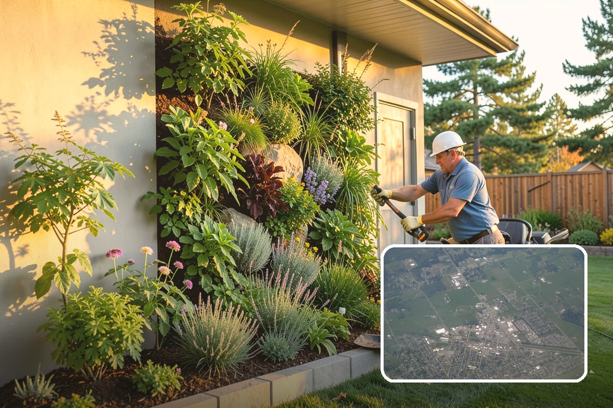 Concrete Block Retaining Wall in Enumclaw, King County, WA - Affordable per-square-foot cost compared to natural stone