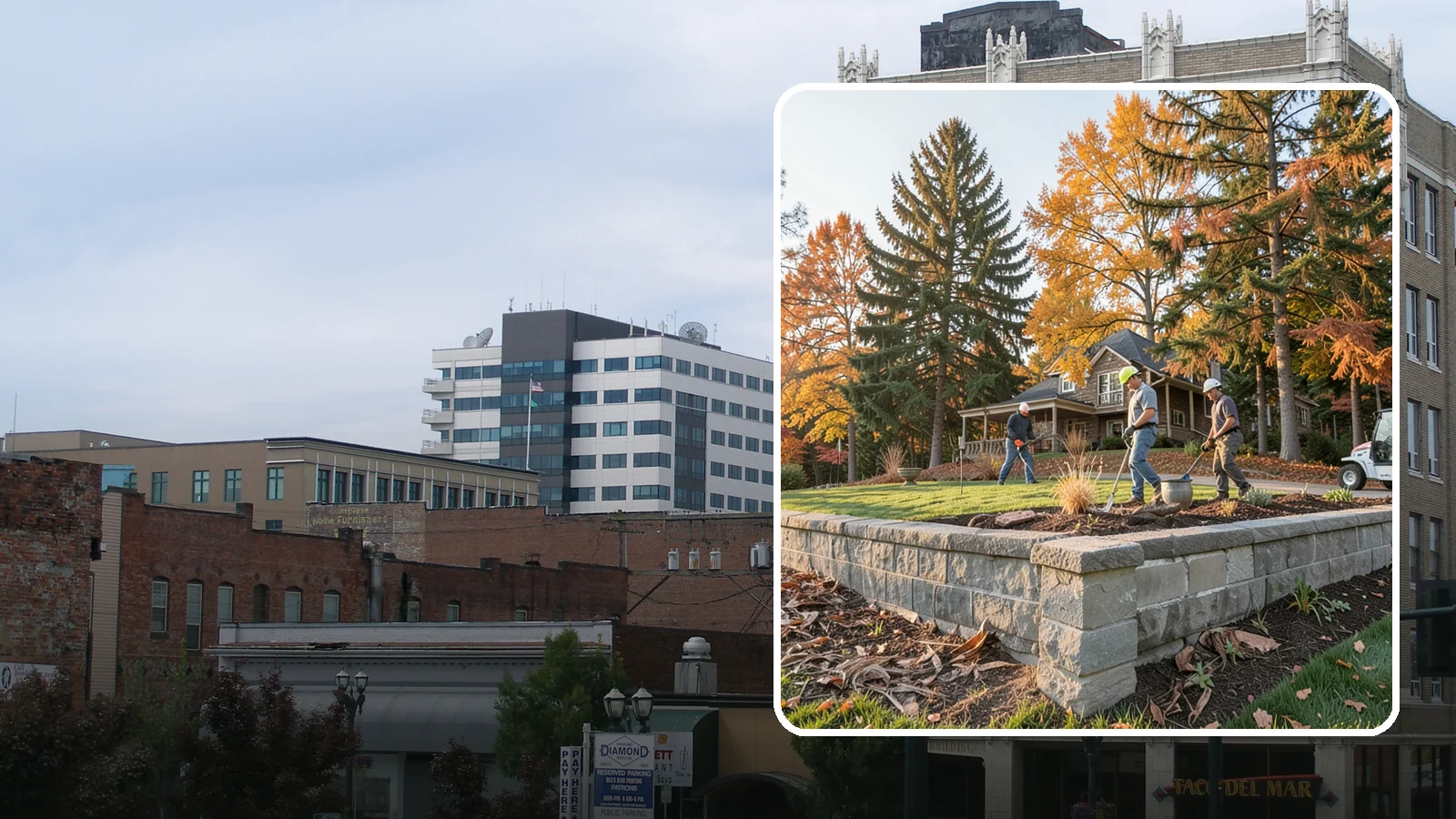 Concrete Block Retaining Wall in Everett, Snohomish County, WA - A durable, cost-effective retaining wall built from manufactured concrete blocks engineered to hold back sloped soil across...