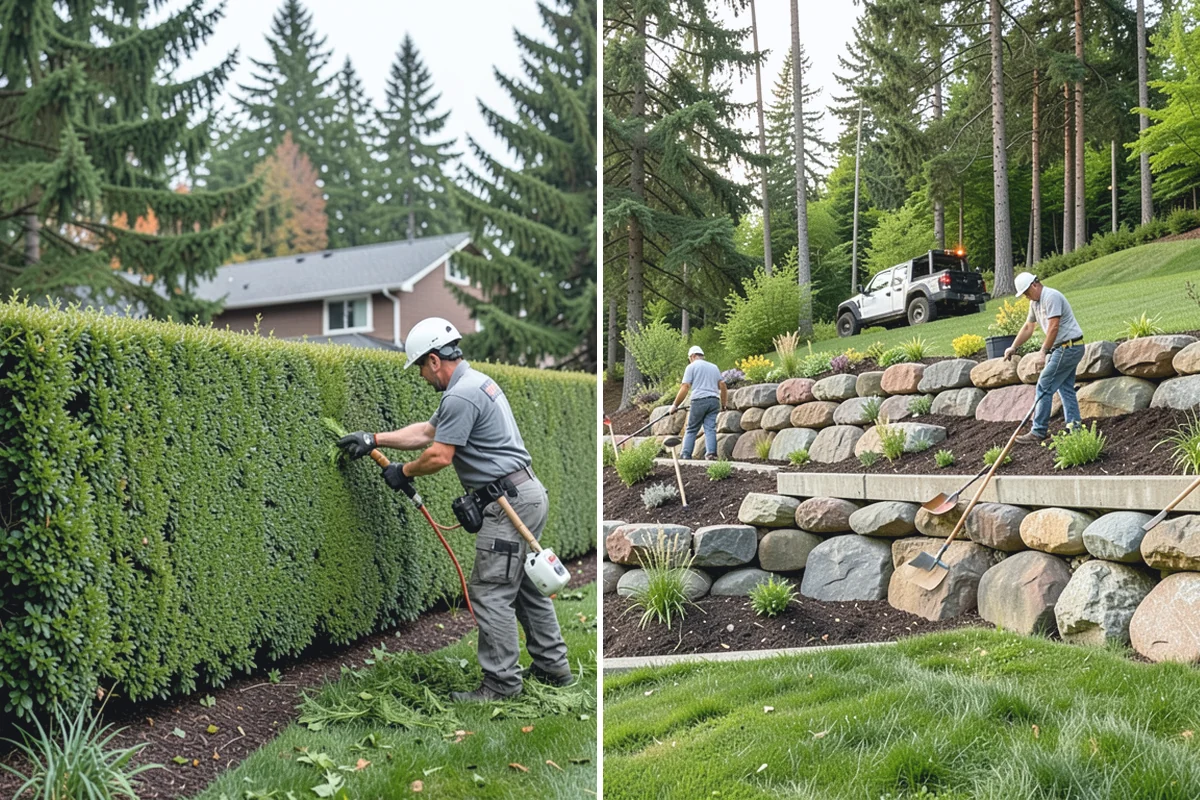 Concrete Block Retaining Wall in Gold Bar, Snohomish County, WA - Excavate and grade the slope