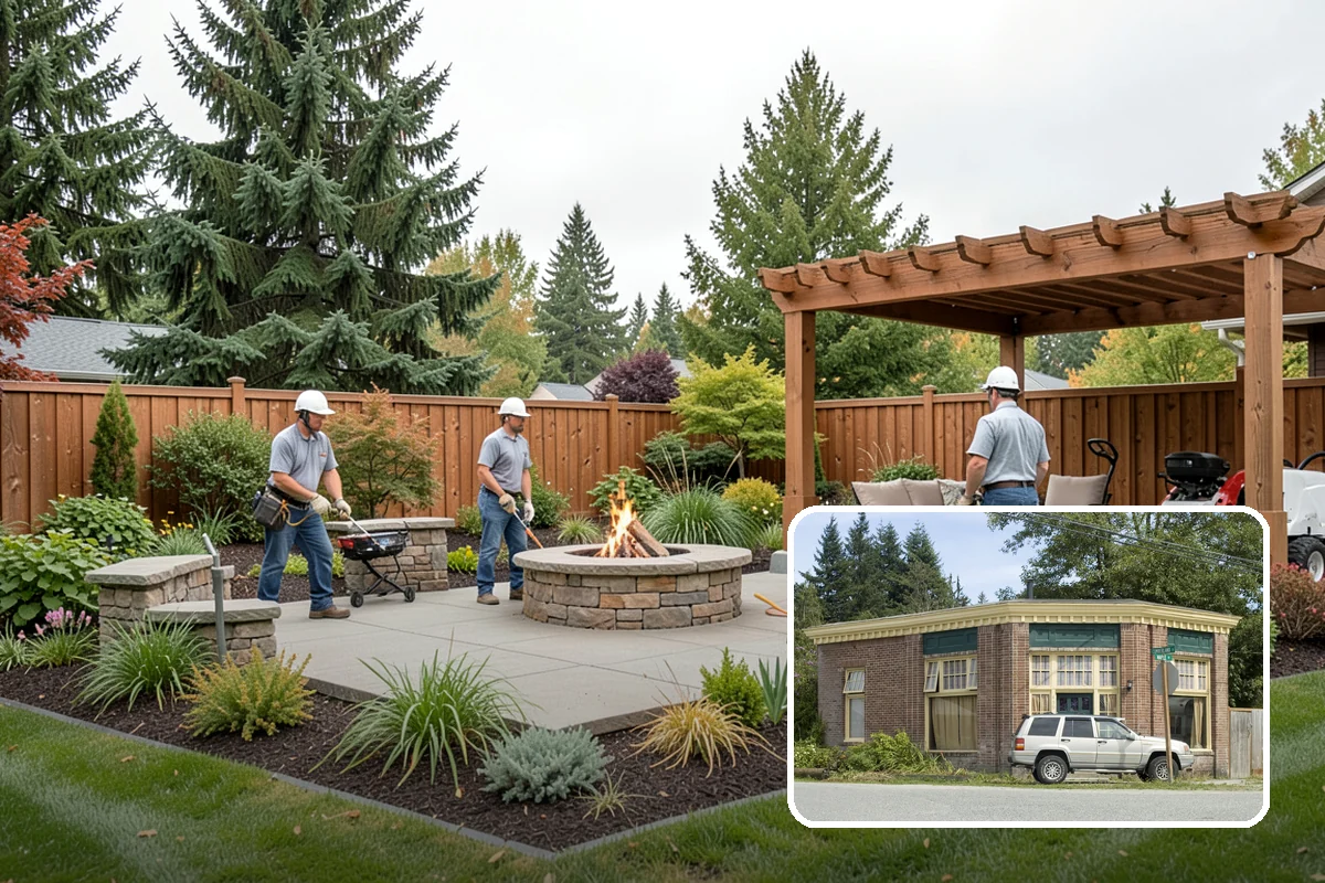 Concrete Block Retaining Wall in Hamilton, Skagit County, WA - Affordable per-square-foot cost compared to natural stone