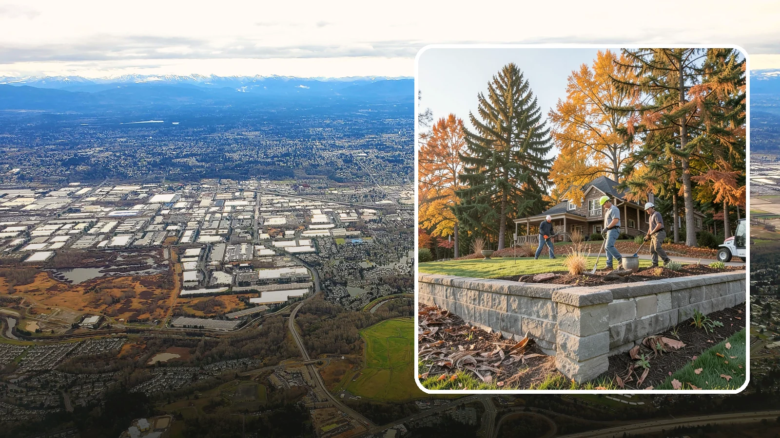 Concrete Block Retaining Wall in Kent, King County, WA - A durable, cost-effective retaining wall built from manufactured concrete blocks engineered to hold back sloped soil across...