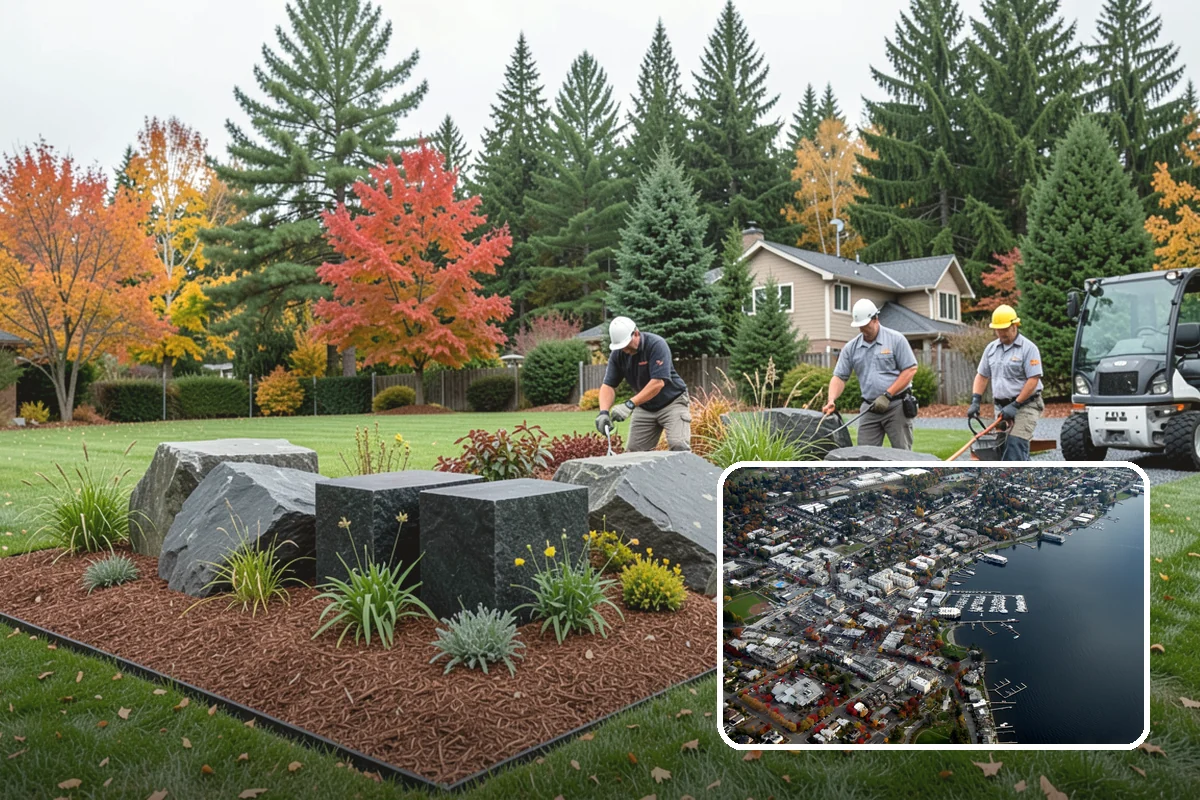 Concrete Block Retaining Wall in Kirkland, King County, WA - Affordable per-square-foot cost compared to natural stone