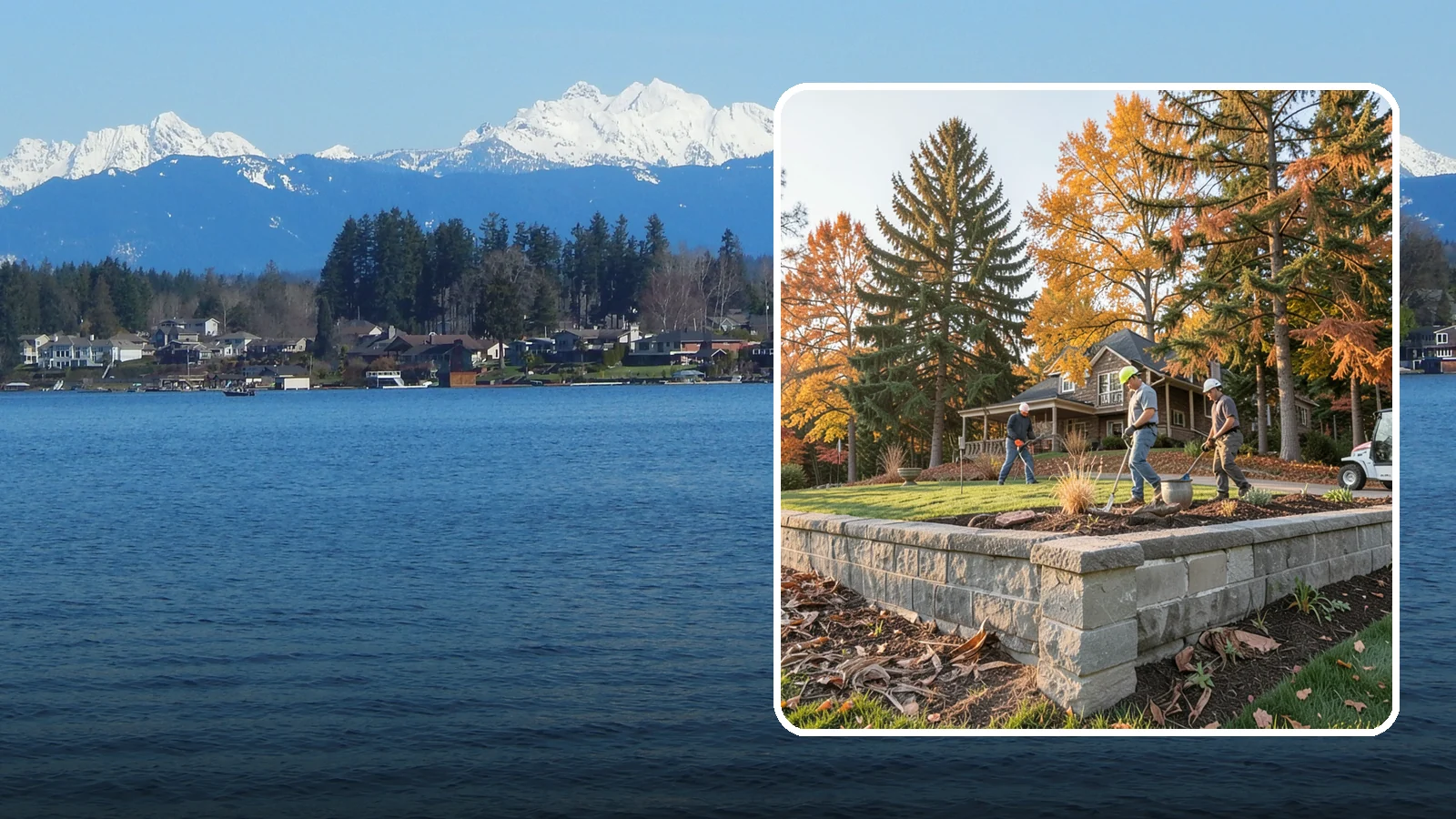 Concrete Block Retaining Wall in Lake Stevens, Snohomish County, WA - A durable, cost-effective retaining wall built from manufactured concrete blocks engineered to hold back sloped soil across...