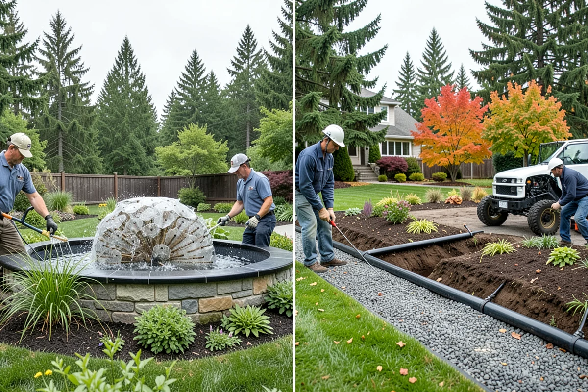 Concrete Block Retaining Wall in Maple Valley, King County, WA - Excavate and grade the slope