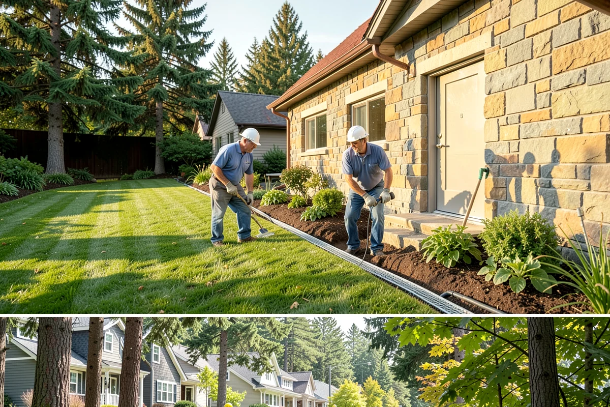 Concrete Block Retaining Wall in Normandy Park, King County, WA - Best installed spring through early fall when drier soil compacts well, though our crews can build year-round in Western...
