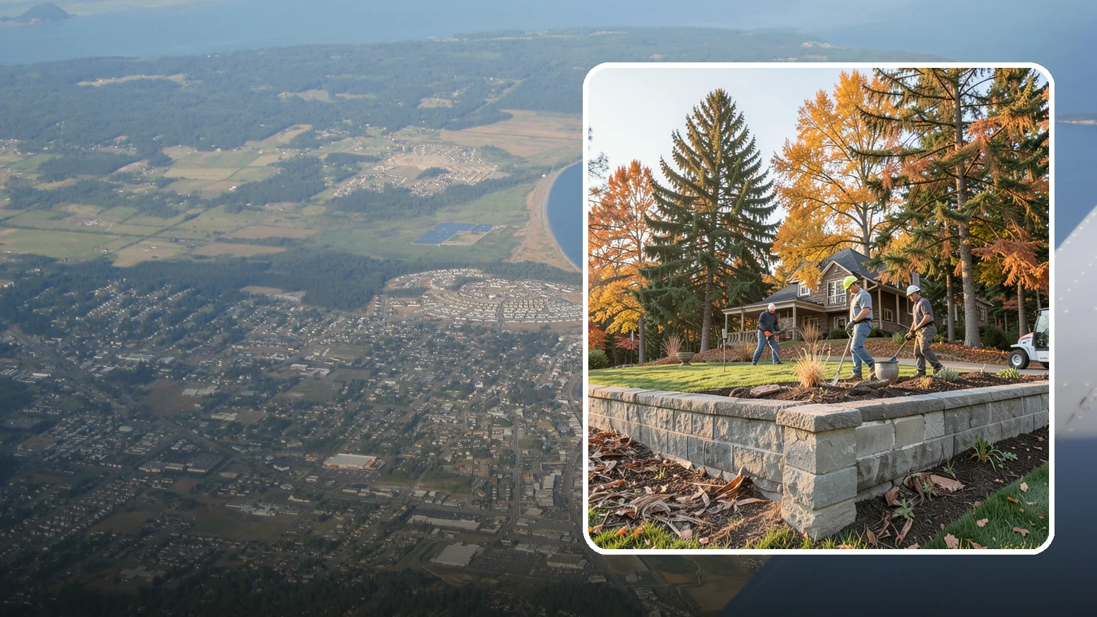Concrete Block Retaining Wall in Oak Harbor, Island County, WA - A durable, cost-effective retaining wall built from manufactured concrete blocks engineered to hold back sloped soil across...