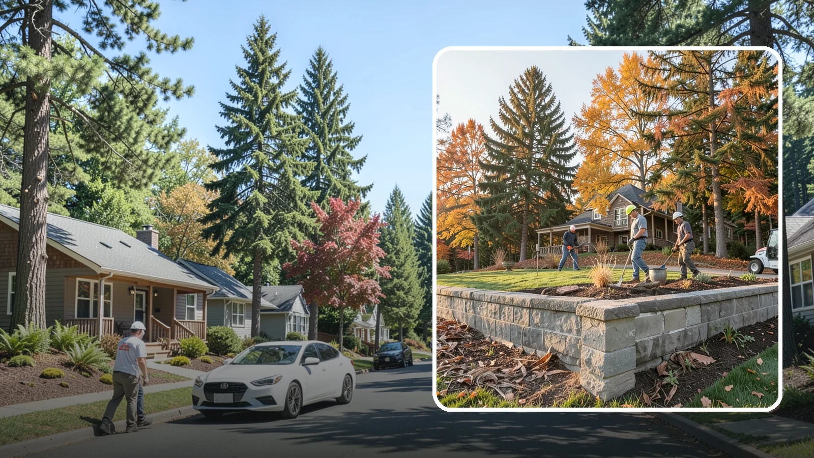 Concrete Block Retaining Wall in Orting, Pierce County, WA - A durable, cost-effective retaining wall built from manufactured concrete blocks engineered to hold back sloped soil across...