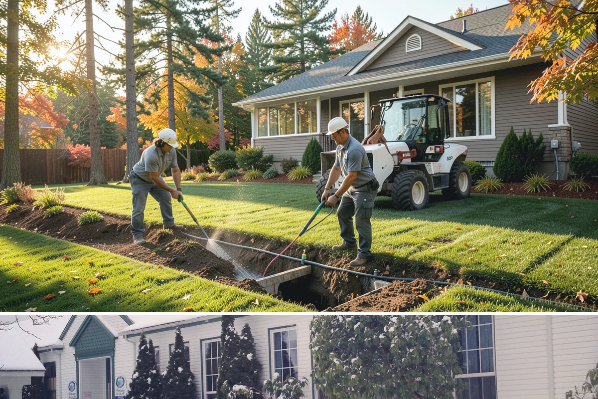 Concrete Block Retaining Wall in Pacific, King County, WA - Best installed spring through early fall when drier soil compacts well, though our crews can build year-round in Western...