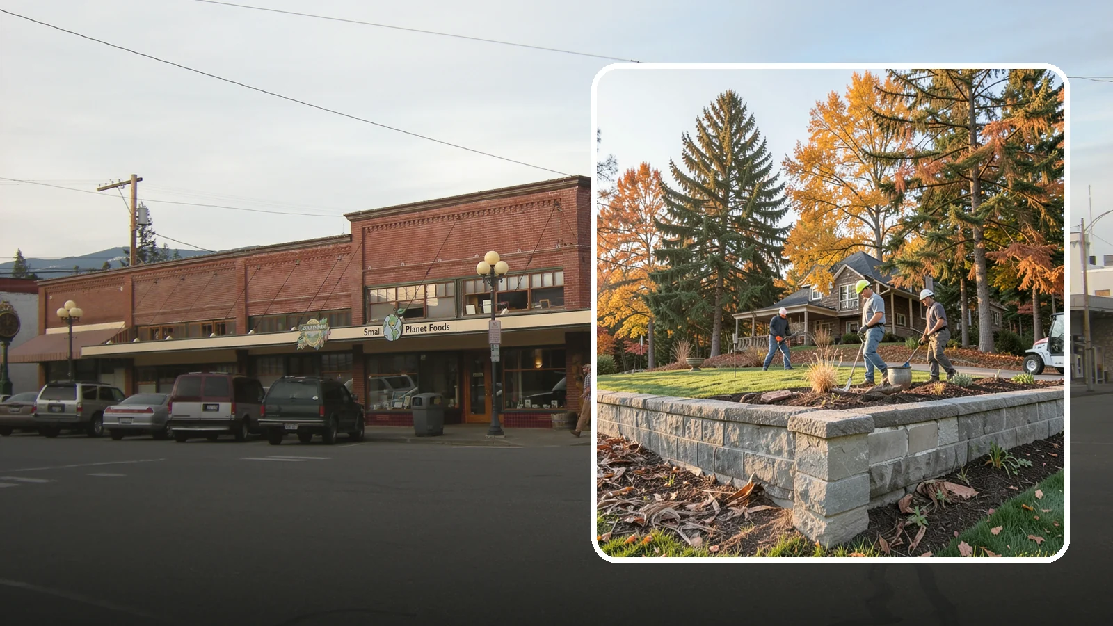 Concrete Block Retaining Wall in Sedro-Woolley, Skagit County, WA - A durable, cost-effective retaining wall built from manufactured concrete blocks engineered to hold back sloped soil across...