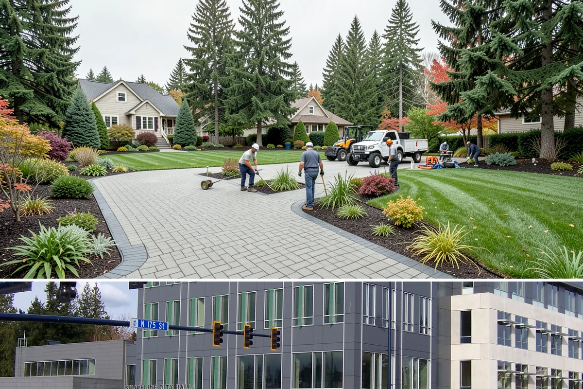Concrete Block Retaining Wall in Shoreline, King County, WA - Best installed spring through early fall when drier soil compacts well, though our crews can build year-round in Western...