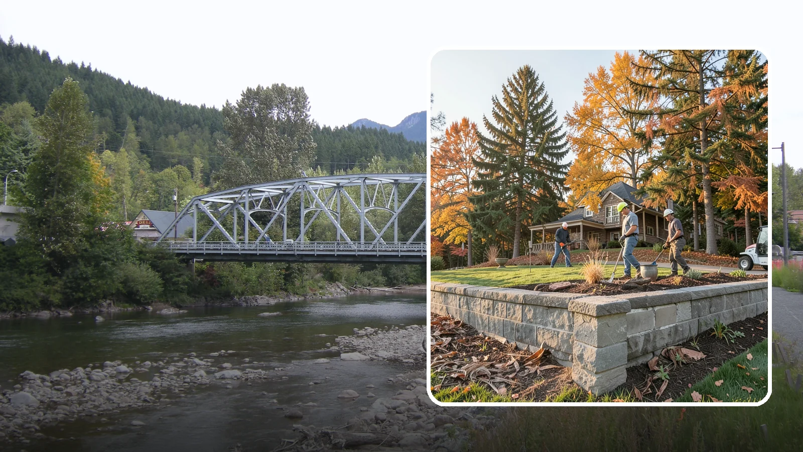Concrete Block Retaining Wall in Skykomish, King County, WA - A durable, cost-effective retaining wall built from manufactured concrete blocks engineered to hold back sloped soil across...