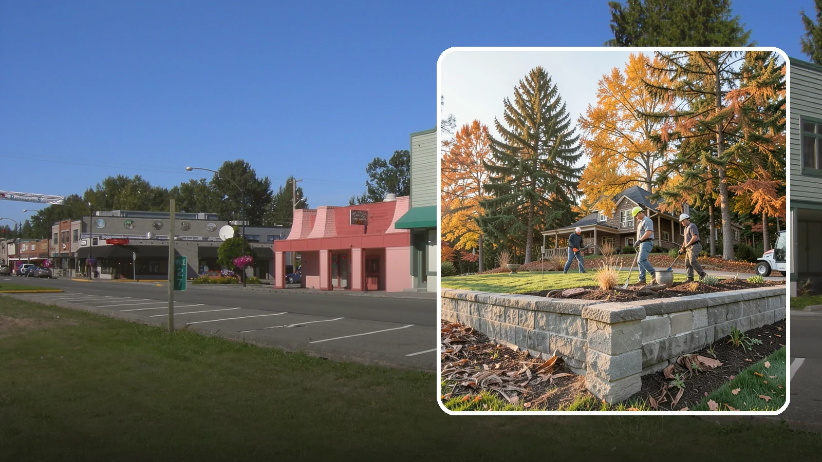 Concrete Block Retaining Wall in Snoqualmie, King County, WA - A durable, cost-effective retaining wall built from manufactured concrete blocks engineered to hold back sloped soil across...