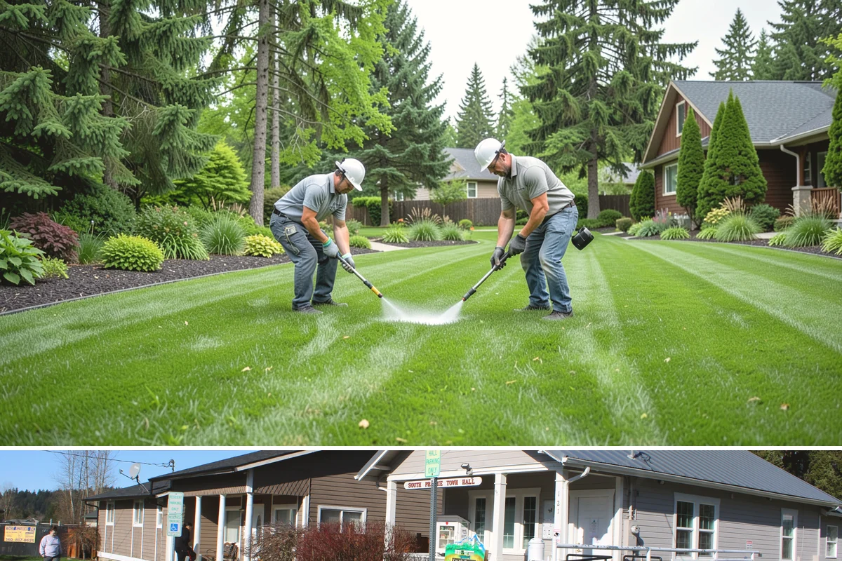 Concrete Block Retaining Wall in South Prairie, Pierce County, WA - Best installed spring through early fall when drier soil compacts well, though our crews can build year-round in Western...