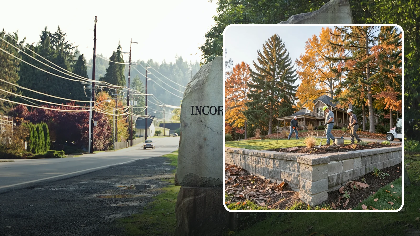 Concrete Block Retaining Wall in Wilkeson, Pierce County, WA - A durable, cost-effective retaining wall built from manufactured concrete blocks engineered to hold back sloped soil across...