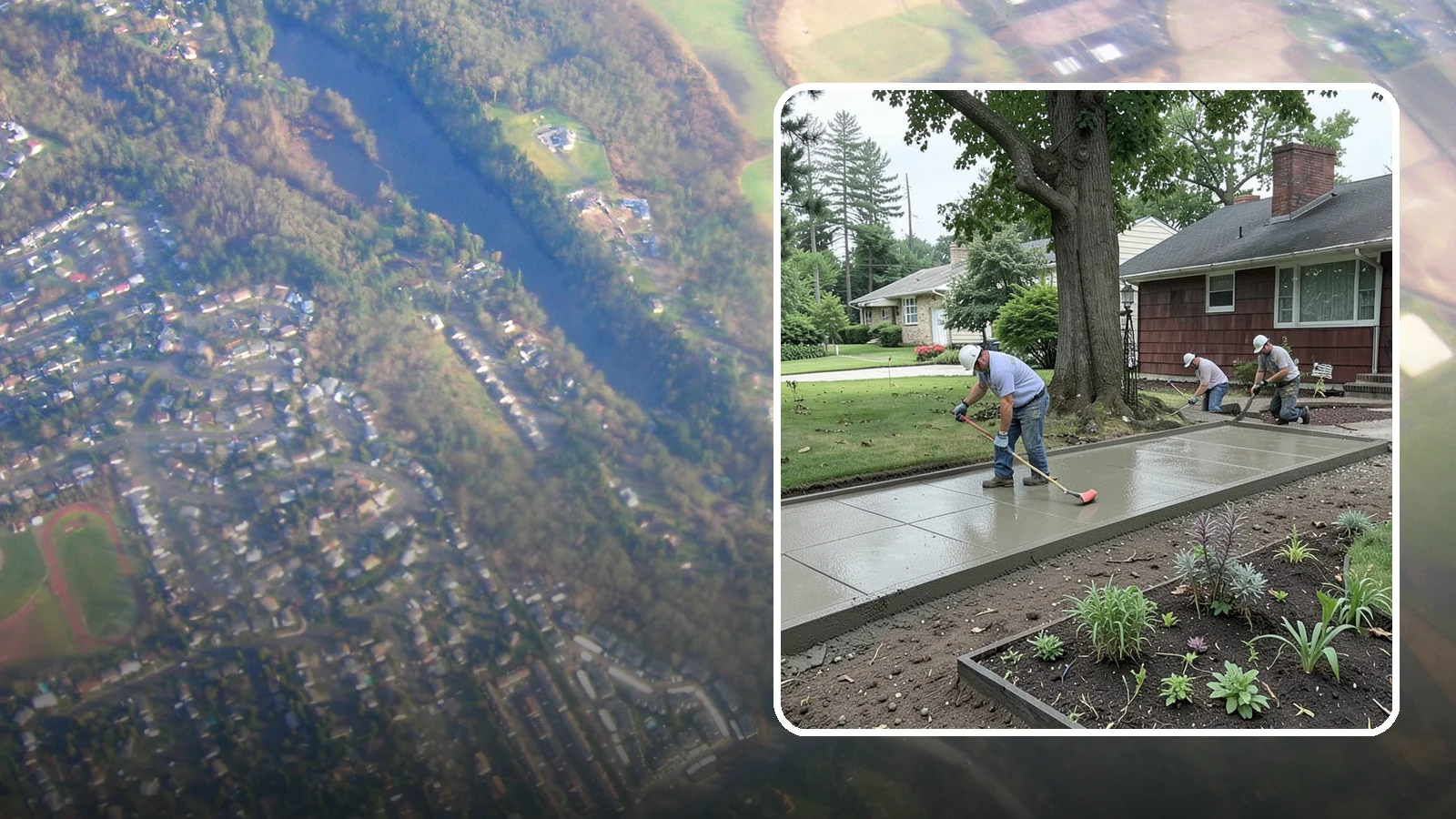 Concrete Driveway Installation in Algona, King County, WA - We install thick, reinforced concrete driveways engineered to carry vehicle loads over the region's soft, saturated soils.