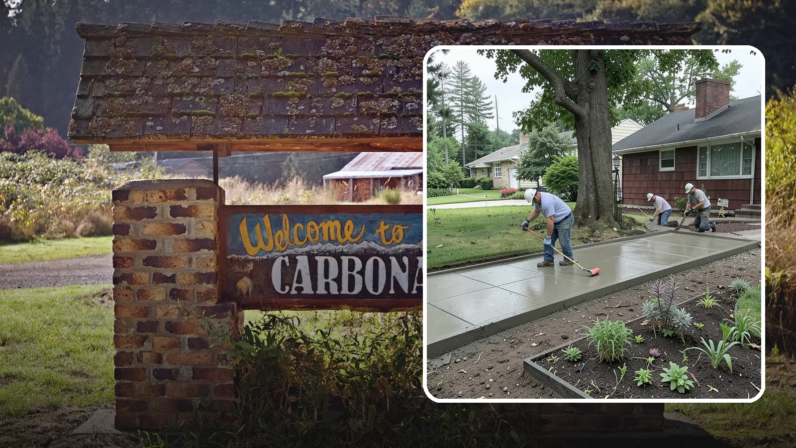 Concrete Driveway Installation in Carbonado, Pierce County, WA - We install thick, reinforced concrete driveways engineered to carry vehicle loads over the region's soft, saturated soils.