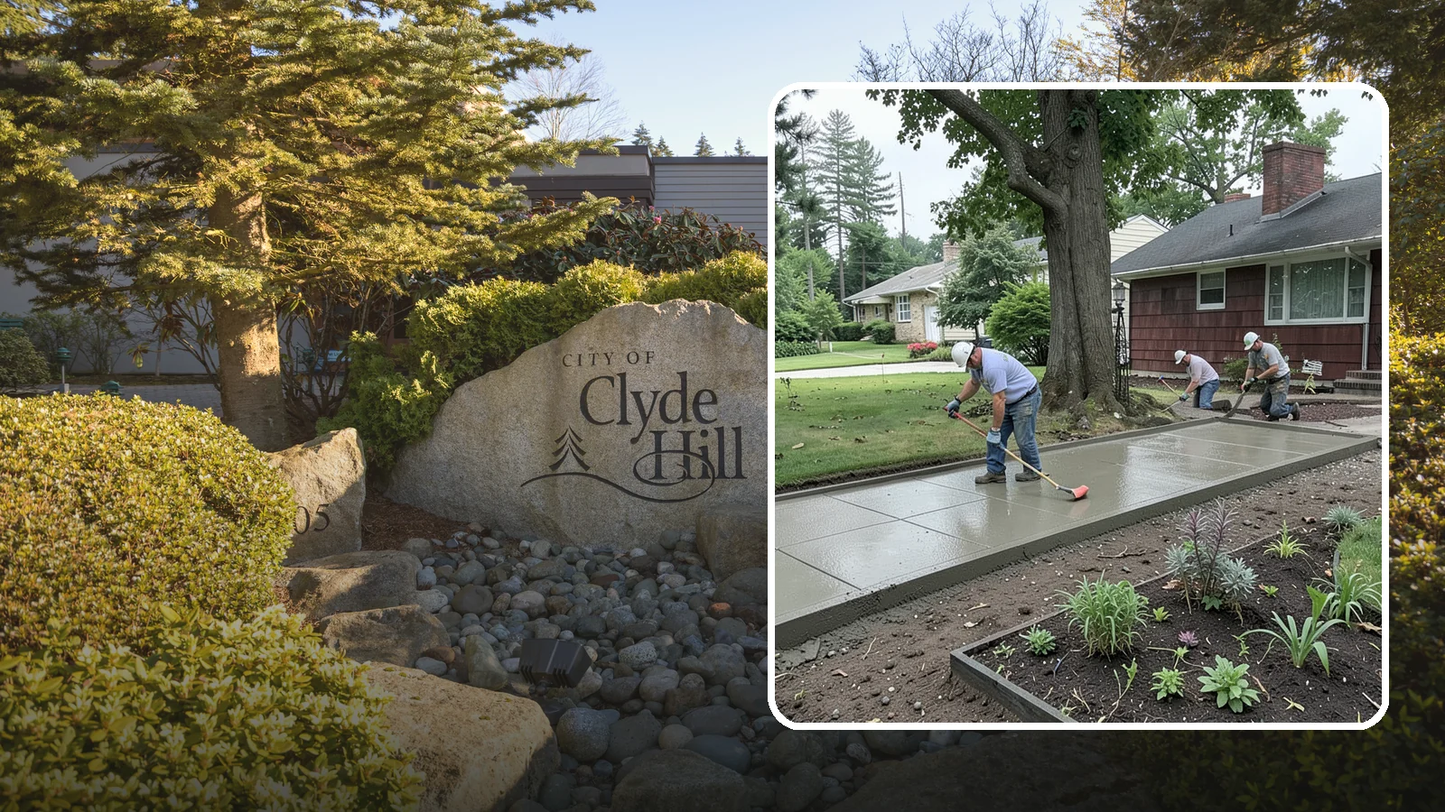 Concrete Driveway Installation in Clyde Hill, King County, WA - We install thick, reinforced concrete driveways engineered to carry vehicle loads over the region's soft, saturated soils.
