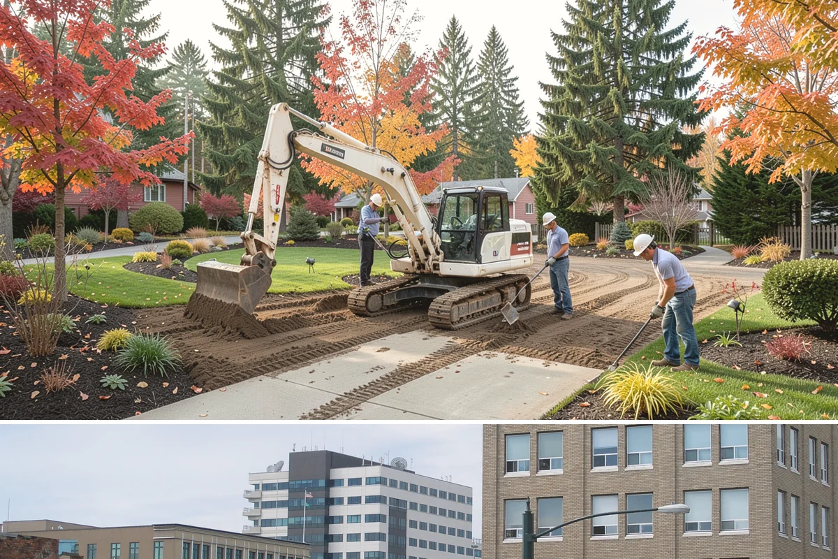 Concrete Driveway Installation in Everett, Snohomish County, WA - Plan pours for the warmer, drier months so the slab reaches full strength before winter freeze-thaw and traffic loads arrive.