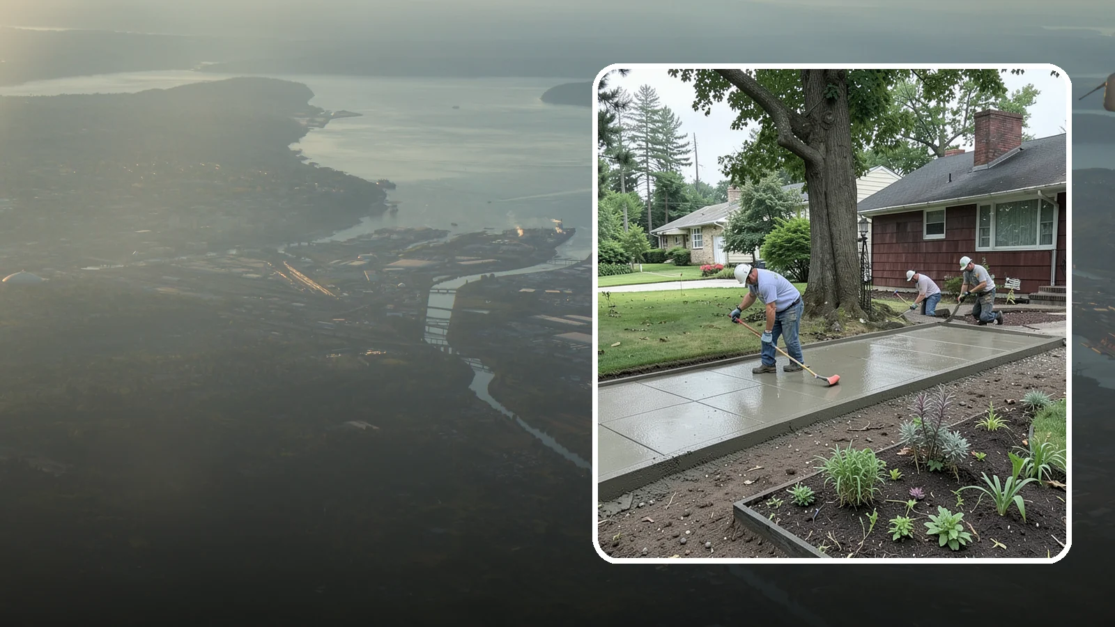 Concrete Driveway Installation in Fife, Pierce County, WA - We install thick, reinforced concrete driveways engineered to carry vehicle loads over the region's soft, saturated soils.