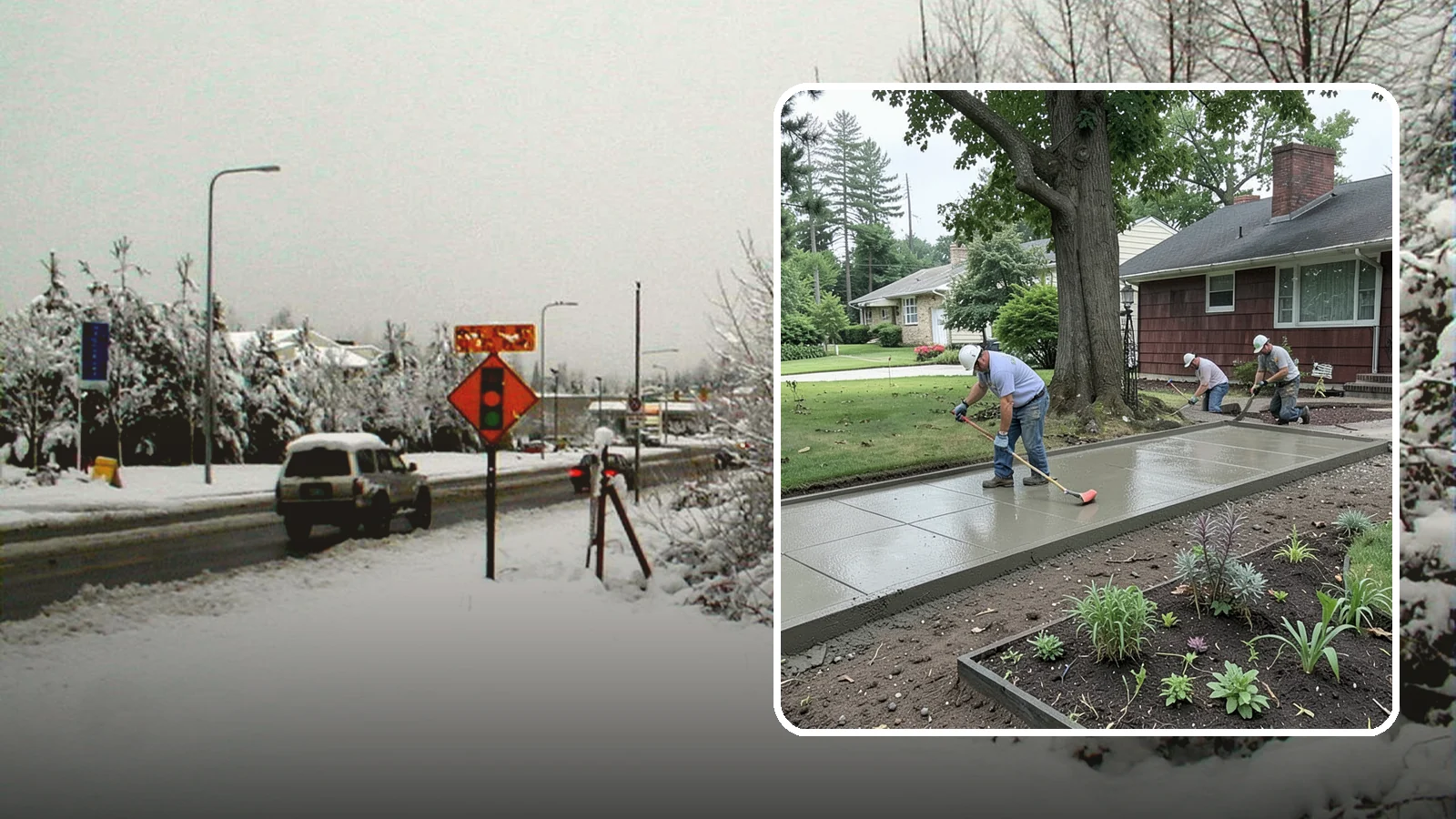 Concrete Driveway Installation in Newcastle, King County, WA - We install thick, reinforced concrete driveways engineered to carry vehicle loads over the region's soft, saturated soils.